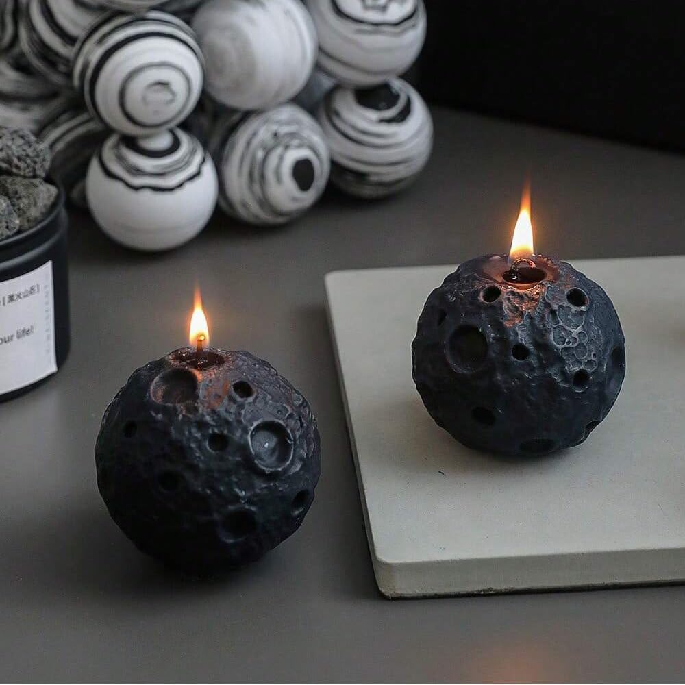 Moon Round Shape Scented Candle, Home Decor Candle, Scented Candle Party Christmas Home Decoration Gifts Room Decor 1 Box