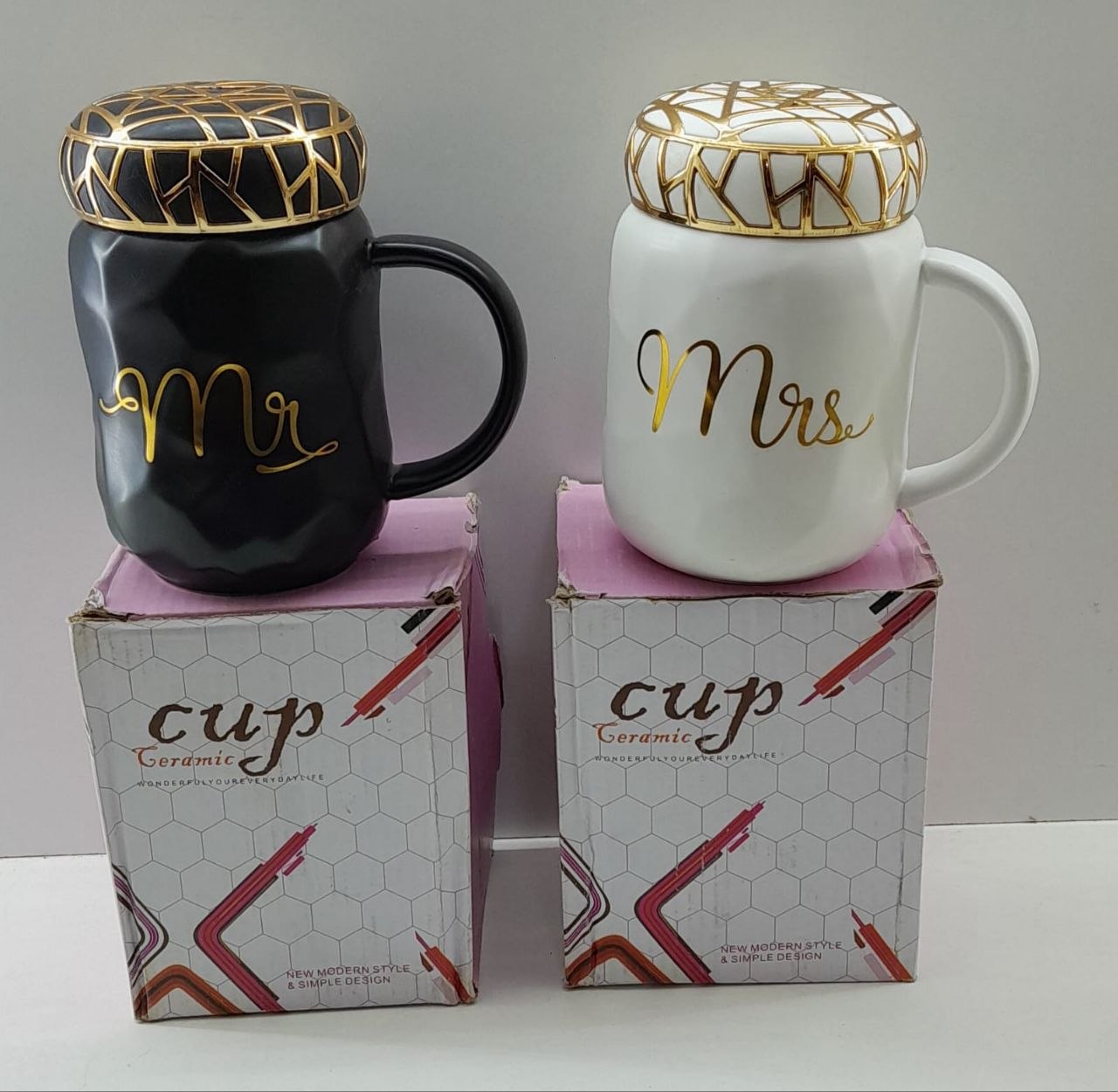 Chalbhai King & Queen Premium Ceramic Mug with Insulation Cover