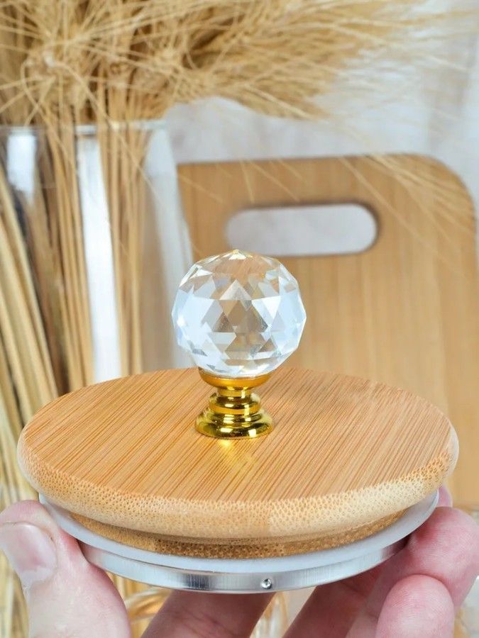 KETTLE WOODEN CRYSTAL PRINT LID GOLD