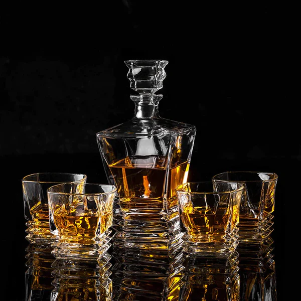 crystal whiskey glass set