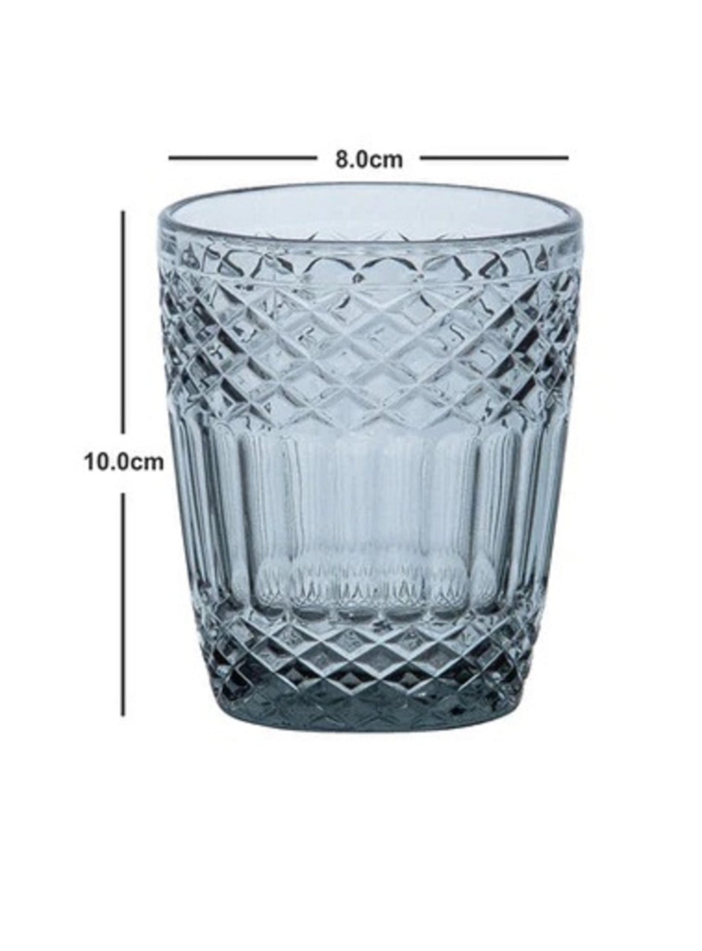Chal Bhai embossed whisky glass set 300ml 6 pieces
