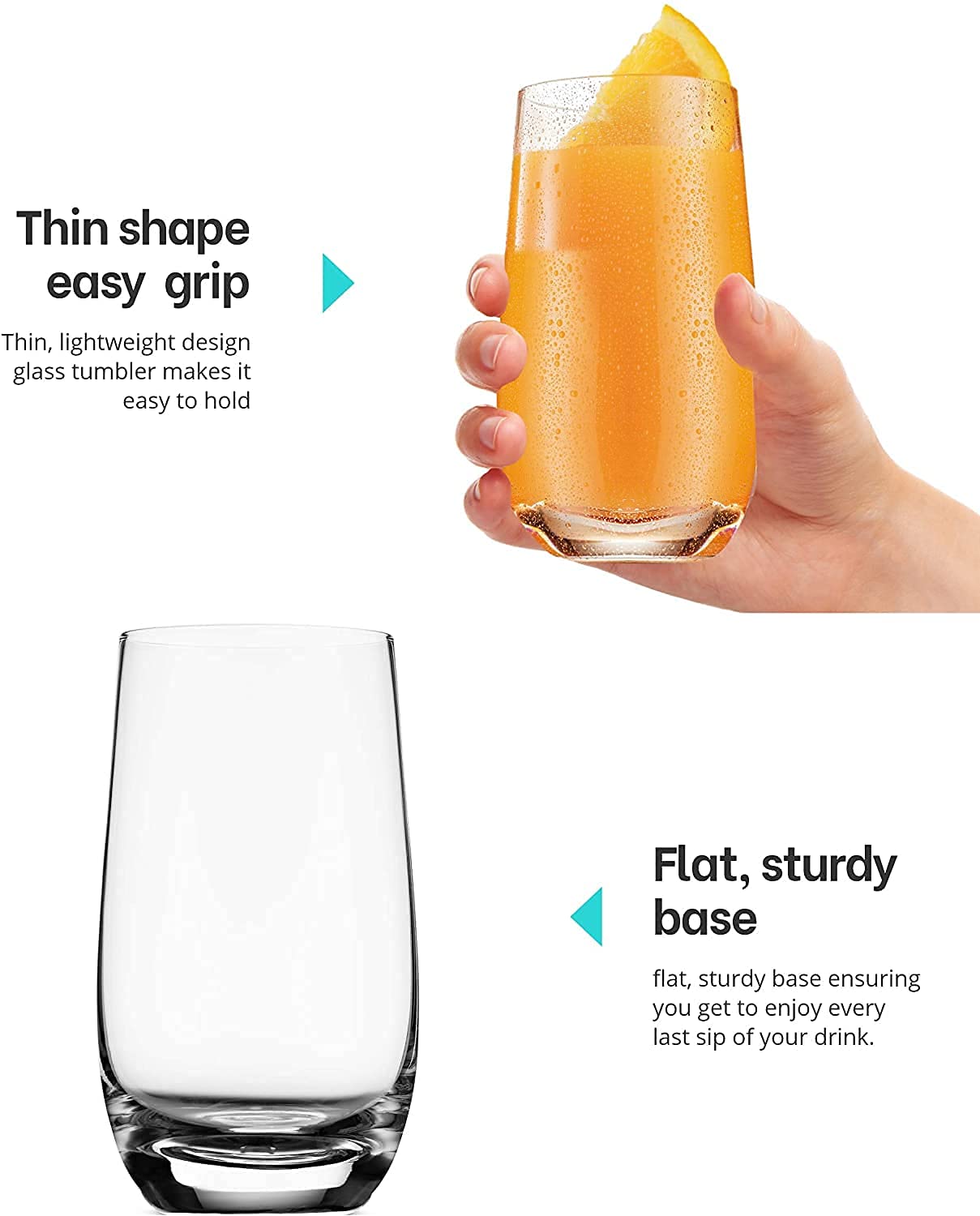 textured aqua cocktail glass set