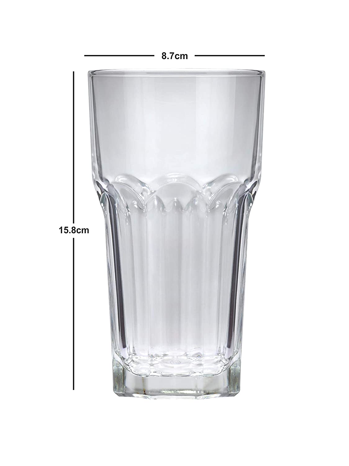 transparent drinking glass large