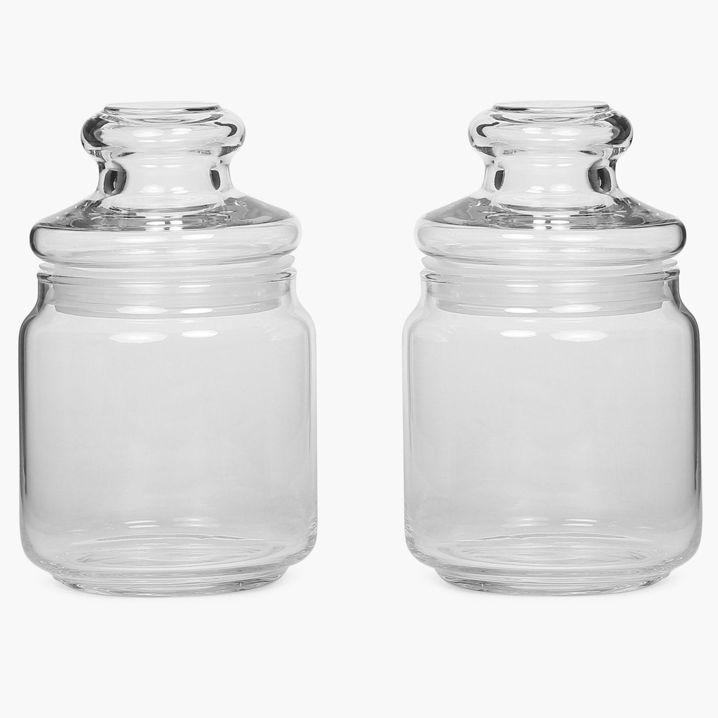 Set of 2 Glass Pop Jars - 500ml