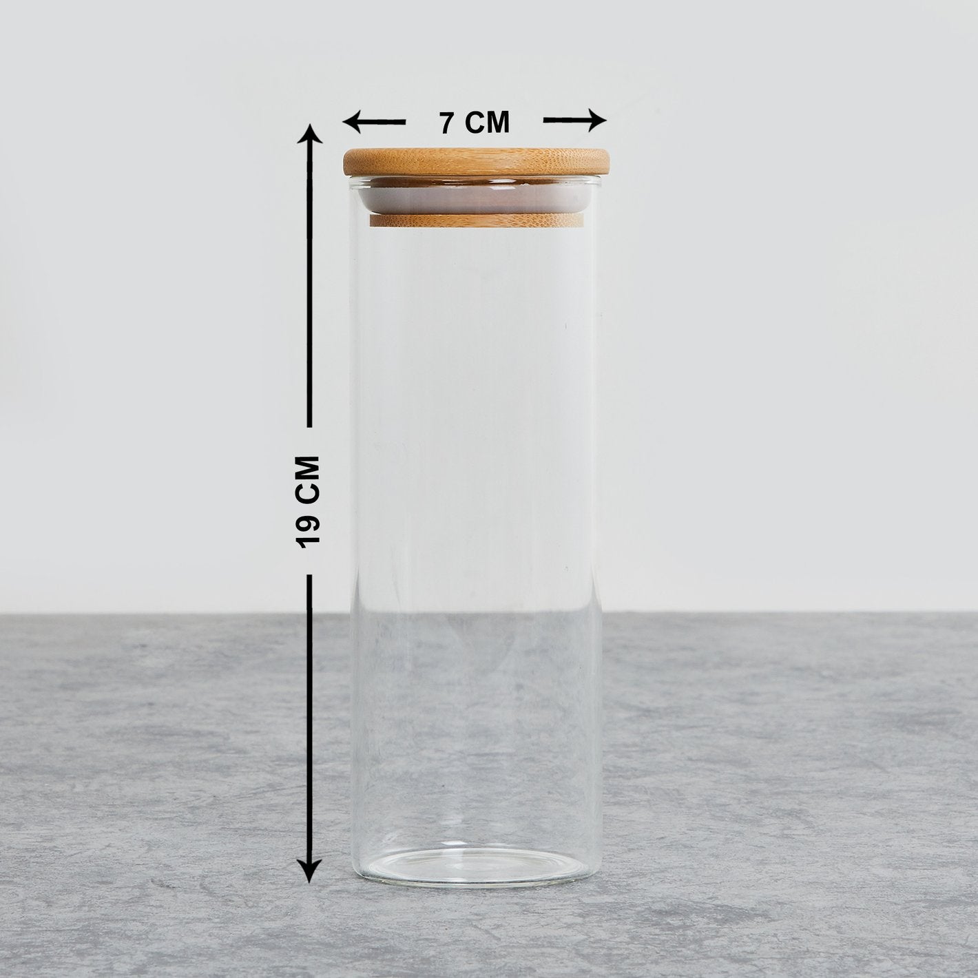 Borosilicate Jar with Bamboo Lid - 450ml 1pis