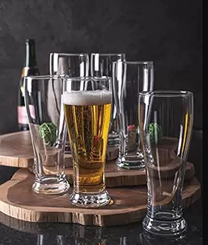 Glass Odeon Beer Glass Tumbler Set of 6 Pieces 340ml