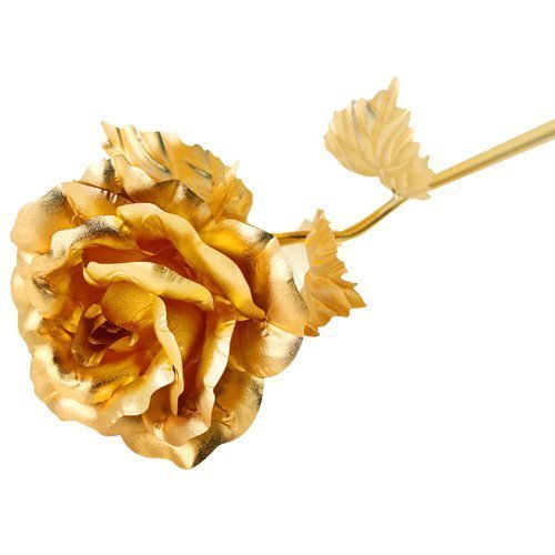 Valentine Gift for Girlfriend Boyfriend Husband Wife Love Couple Decorative 24k Gold Plated Artificial Rose Flower with Box - Valentine Day Gift