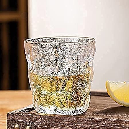 Texture Whiskey Glass HQ 298ML 6PCS Bar Bourbon Whisky Old Fashioned Pattern Water Cup Frosted Clear Beer for Drinking Bourbon, Whisky, Scotch, Cocktails