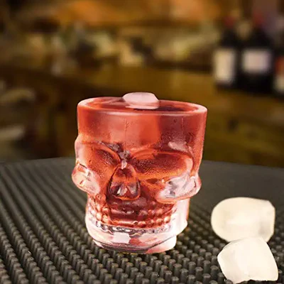 Moden Crystal Clear Skull Shot Glass Set for Vodka Shot, Tequila Shot, Liquor Shot, Wine Tasting, Cocktail Pour, Bar Accessory & Home Decor