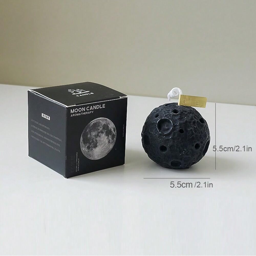 Moon Round Shape Scented Candle, Home Decor Candle, Scented Candle Party Christmas Home Decoration Gifts Room Decor 1 Box