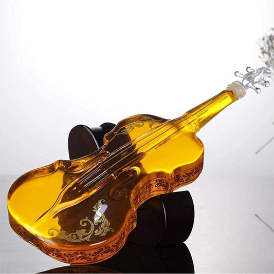 Whiskey Decanter Wine Decanter Violin Decanter - Funny Crystal Drinking Cup, Creative Whiskey Glasses, Double Wall Cool Beer Cup For Wine Cocktail Vodka, Home Halloween Party Bar Gift Whiskey