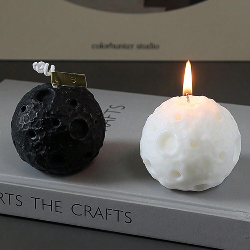 Moon Round Shape Scented Candle, Home Decor Candle, Scented Candle Party Christmas Home Decoration Gifts Room Decor