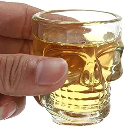 Moden Crystal Clear Skull Shot Glass Set for Vodka Shot, Tequila Shot, Liquor Shot, Wine Tasting, Cocktail Pour, Bar Accessory & Home Decor