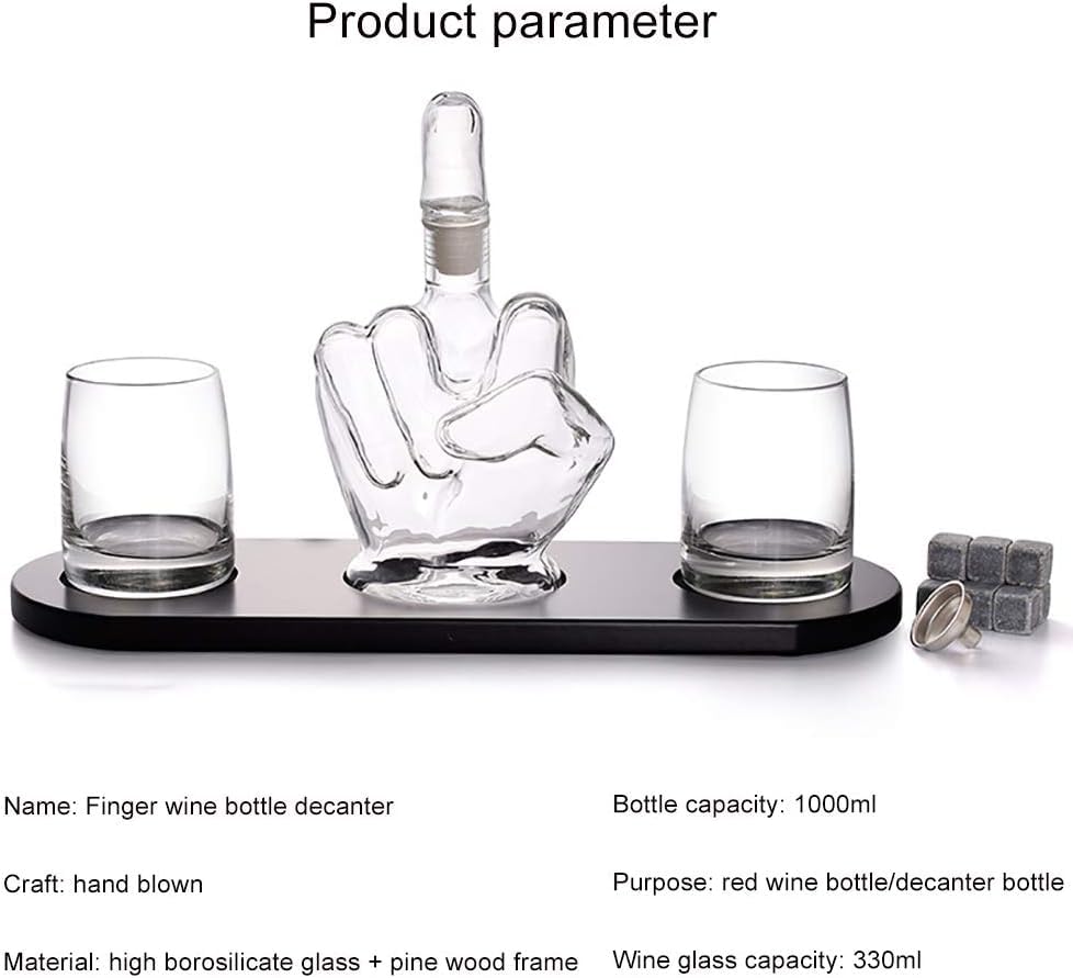 Middle Finger Novelty Whisky Decanter by The Wine Savant, for That Someone You Love!