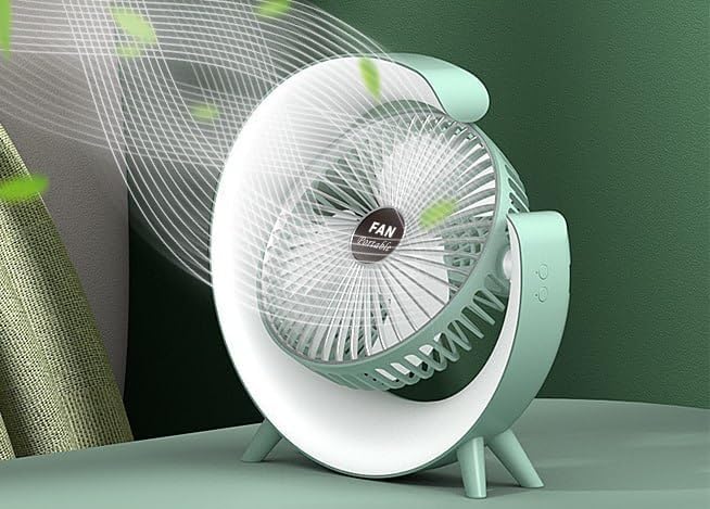 G Shape RGB Lightening Rechargeable Fan