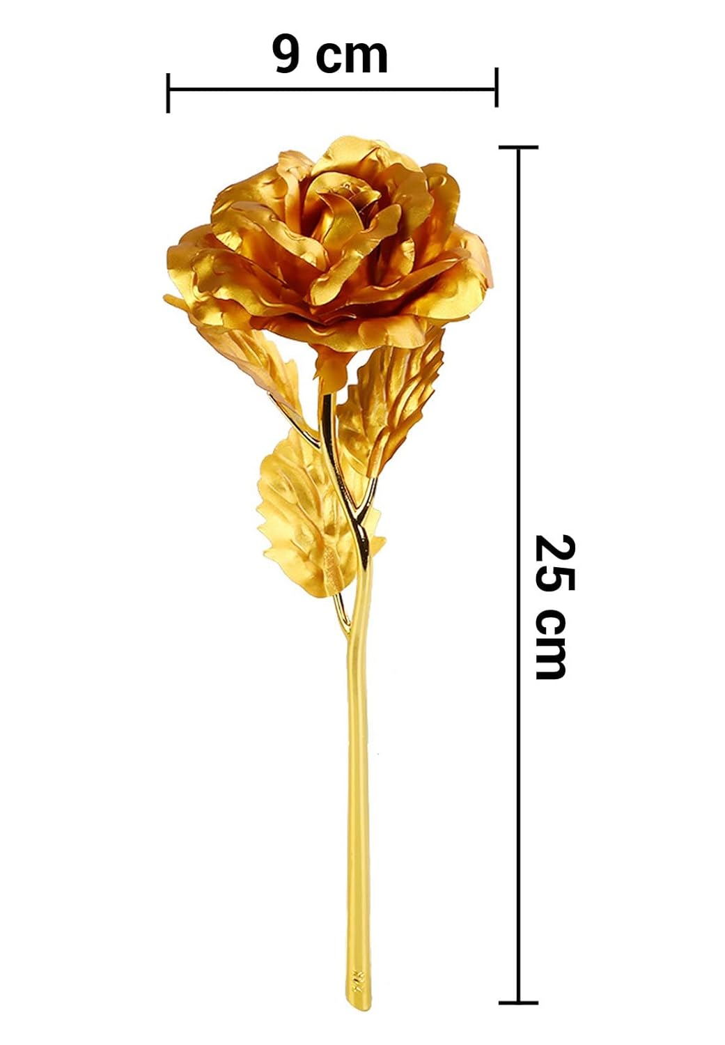 Valentine Gift for Girlfriend Boyfriend Husband Wife Love Couple Decorative 24k Gold Plated Artificial Rose Flower with Box - Valentine Day Gift