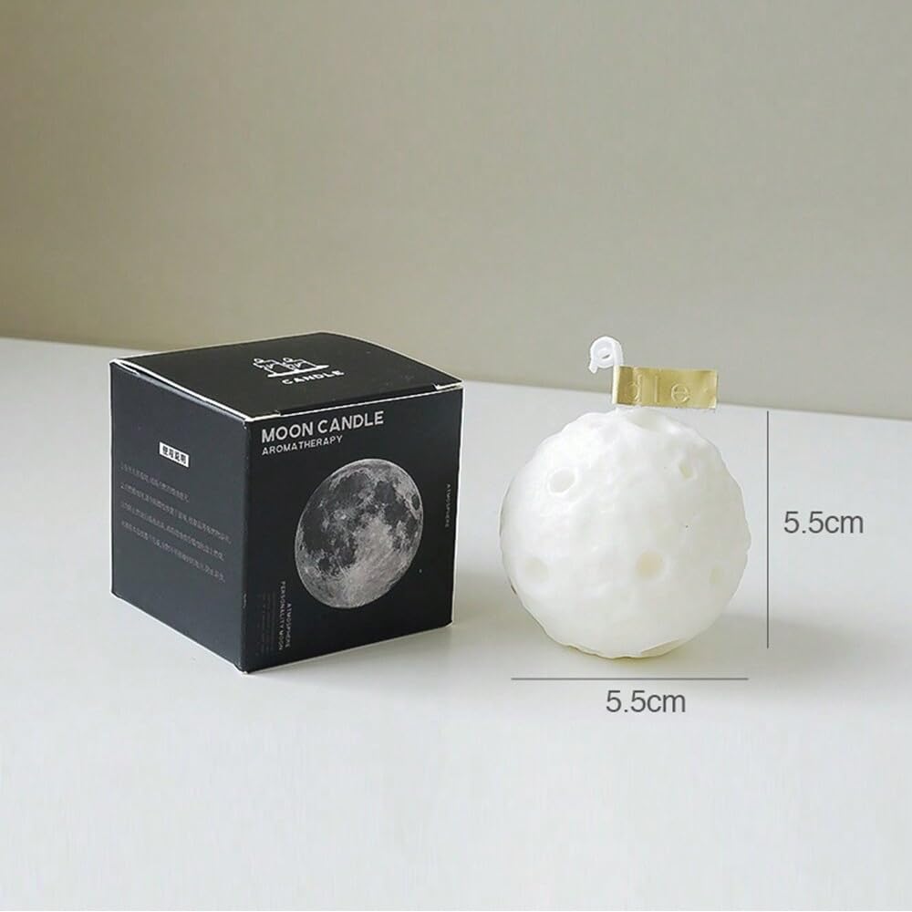 Moon Round Shape Scented Candle, Home Decor Candle, Scented Candle Party Christmas Home Decoration Gifts Room Decor