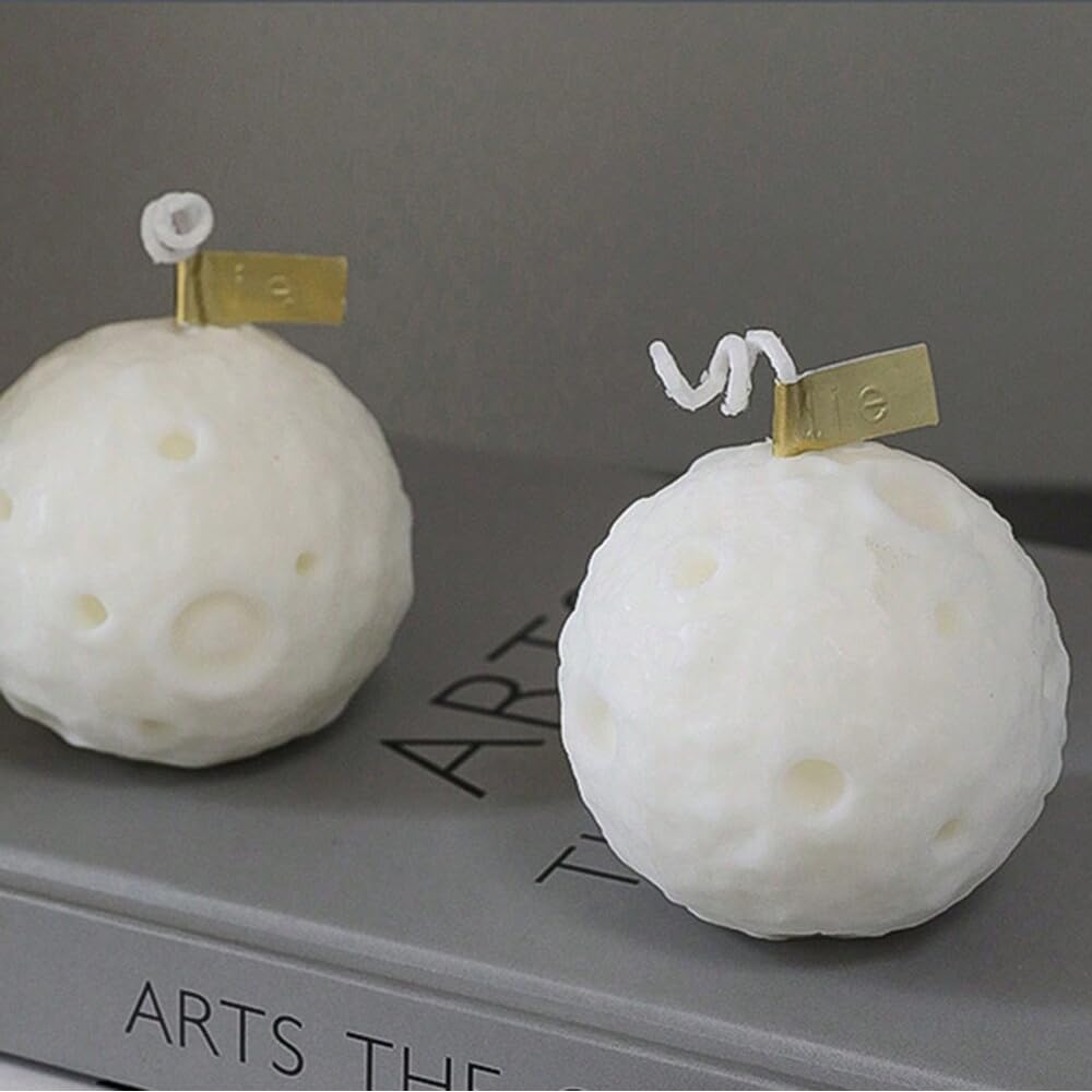 Moon Round Shape Scented Candle, Home Decor Candle, Scented Candle Party Christmas Home Decoration Gifts Room Decor