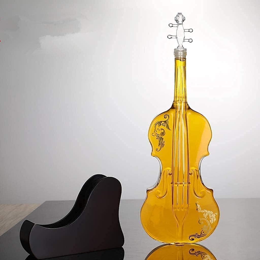 Whiskey Decanter Wine Decanter Violin Decanter - Funny Crystal Drinking Cup, Creative Whiskey Glasses, Double Wall Cool Beer Cup For Wine Cocktail Vodka, Home Halloween Party Bar Gift Whiskey