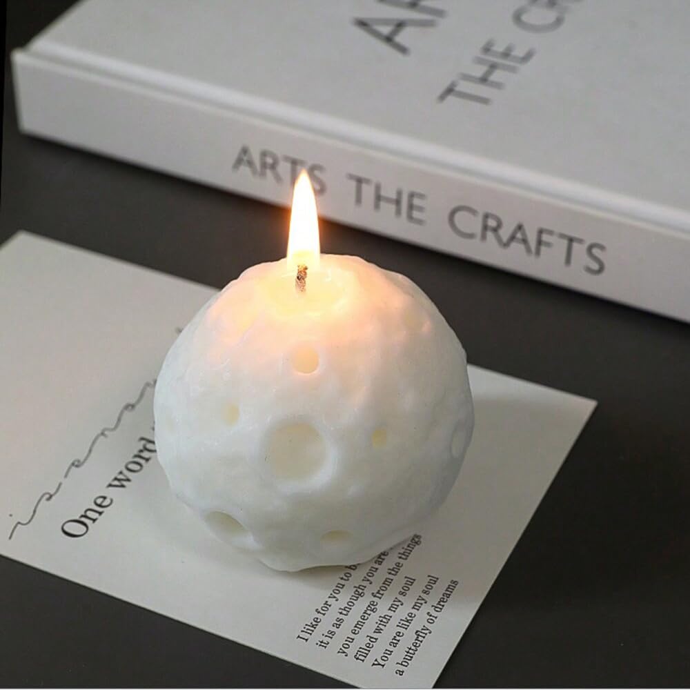 Moon Round Shape Scented Candle, Home Decor Candle, Scented Candle Party Christmas Home Decoration Gifts Room Decor