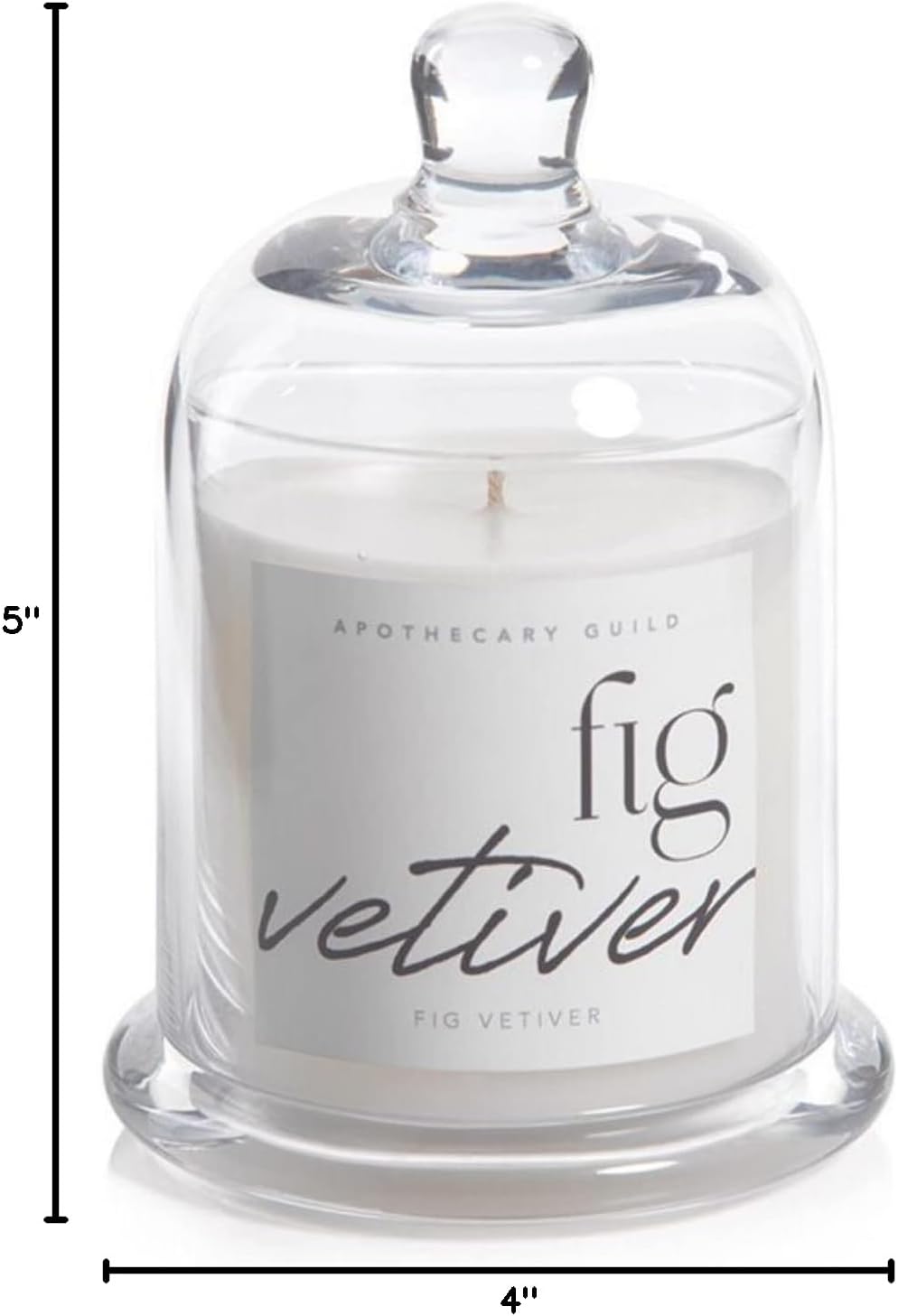 Scented Jar Candle with Glass Cloche, 10.19 oz