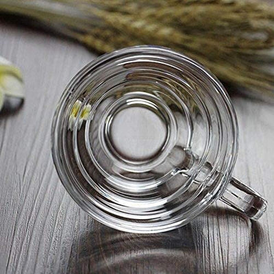 Tea & Coffee Glass Cups, Set of - 6 (Transparent) 180 Ml (Ring)