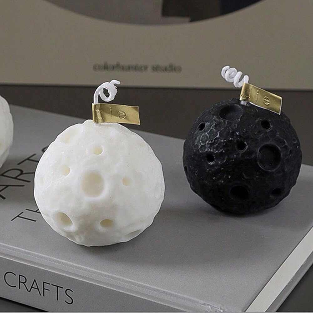 Moon Round Shape Scented Candle, Home Decor Candle, Scented Candle Party Christmas Home Decoration Gifts Room Decor