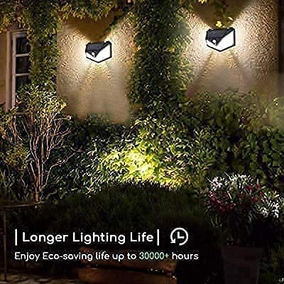 Solar Lights 100 LED Bright Outdoor Security Lights with Motion Sensor Solar Powered Wireless Waterproof Night Spotlight for Outdoor/Garden Wall (100 LED, 1)