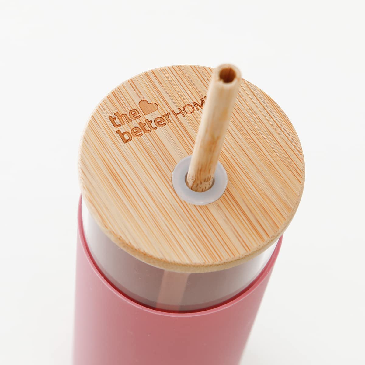 Glass Tumbler with Lid Coffee Tumbler with Bamboo Straw & Lid  Leak & Sweat Proof