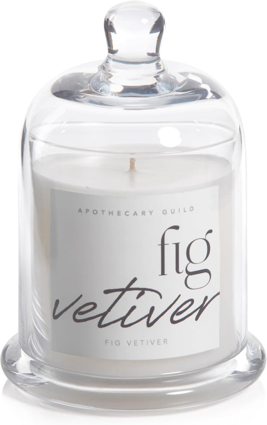 Scented Jar Candle with Glass Cloche, 10.19 oz
