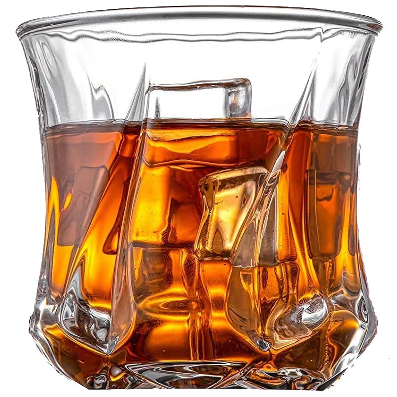 Whiskey Glass Set of 6, 300ml - Crystal Drinking Glass - Juice Glass & Whiskey Glass Set - Perfect for Home, bar & Party Glass Set