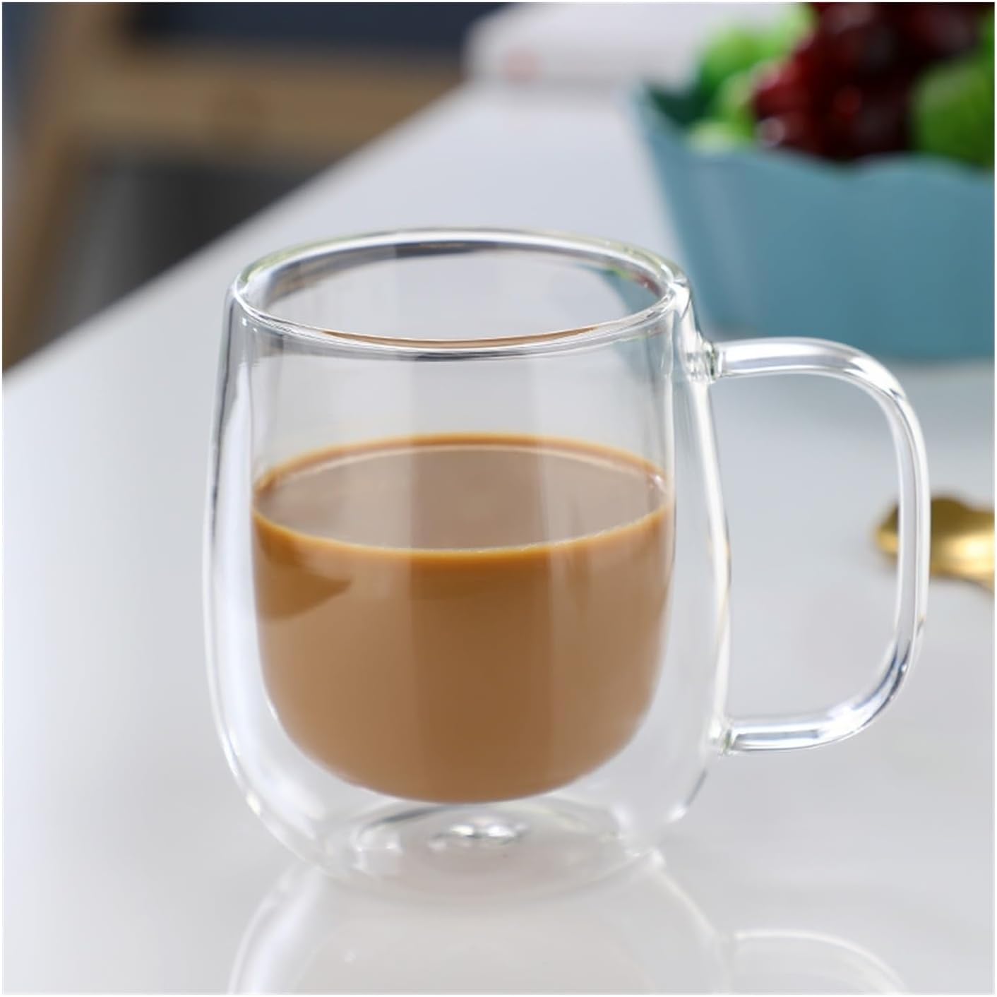 Coffee Mugs Double Wall Glass Coffee Mug Heat Resistant Handle Milk Juice Water Cup Drinkware Gift Mug Set