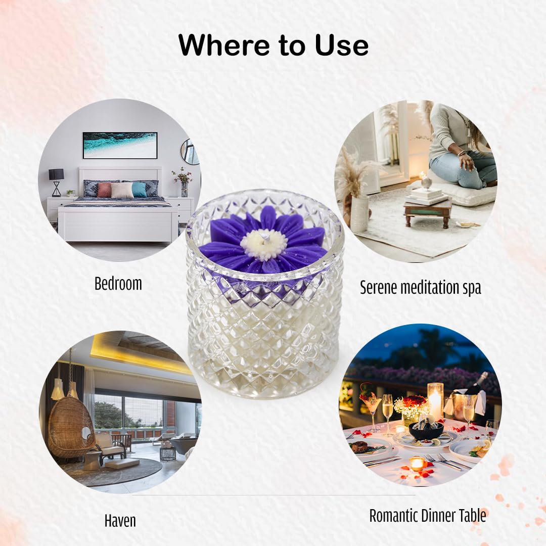 Lumos Aromēa by Artkart | Luxury Lavender Candle | 8 Hr Burn | 140g | 100% Soy Wax | Non-Toxic, Memorable Gift (Lavender)