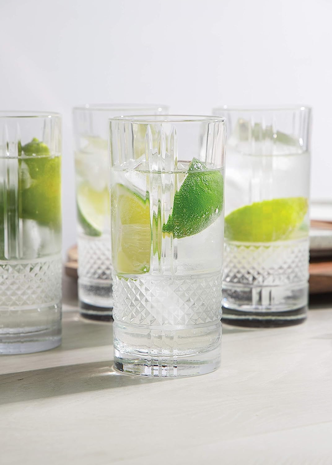 310ml Mojito Glass Set - Crystal Glassware for Cocktails, Whiskey, Wine and Juice - Home and Kitchen Party Glasses, Aesthetic Drinking Glasses - Includes Transparent Glasses for Water