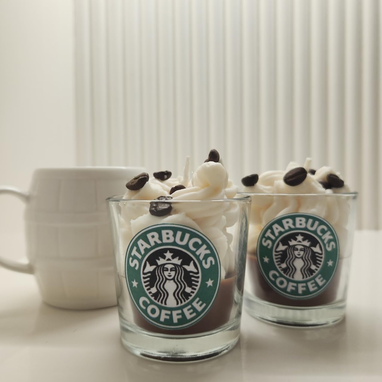 Decorative Whipped Star Bucks Coffee Scented Candle, Rich Aromatic Coffee Fragrance Candles for Home, Aromatherapy & Gifting | Valentines & Festive Gift, Non Toxic, Vegan - 50 Grams