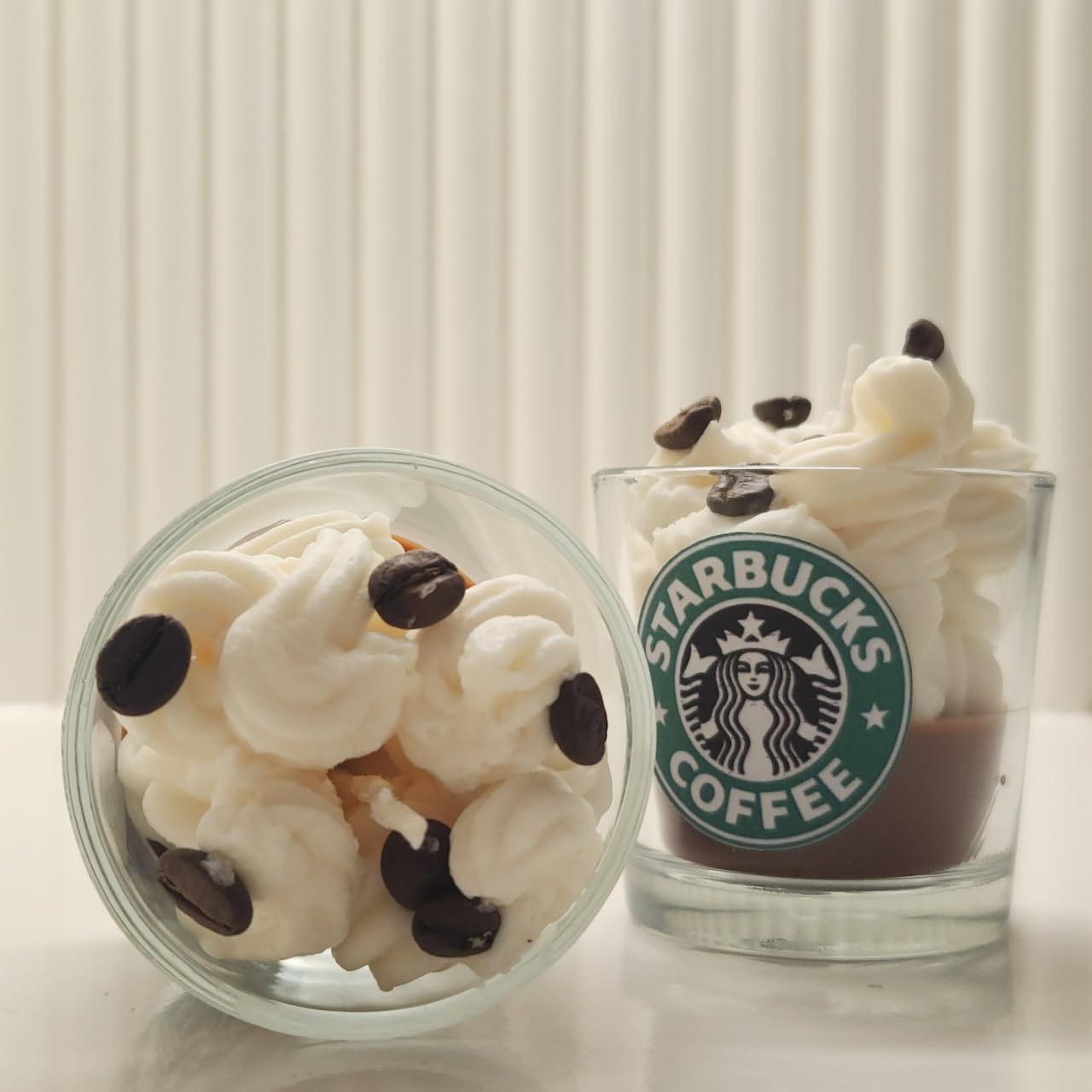 Decorative Whipped Star Bucks Coffee Scented Candle, Rich Aromatic Coffee Fragrance Candles for Home, Aromatherapy & Gifting | Valentines & Festive Gift, Non Toxic, Vegan - 50 Grams