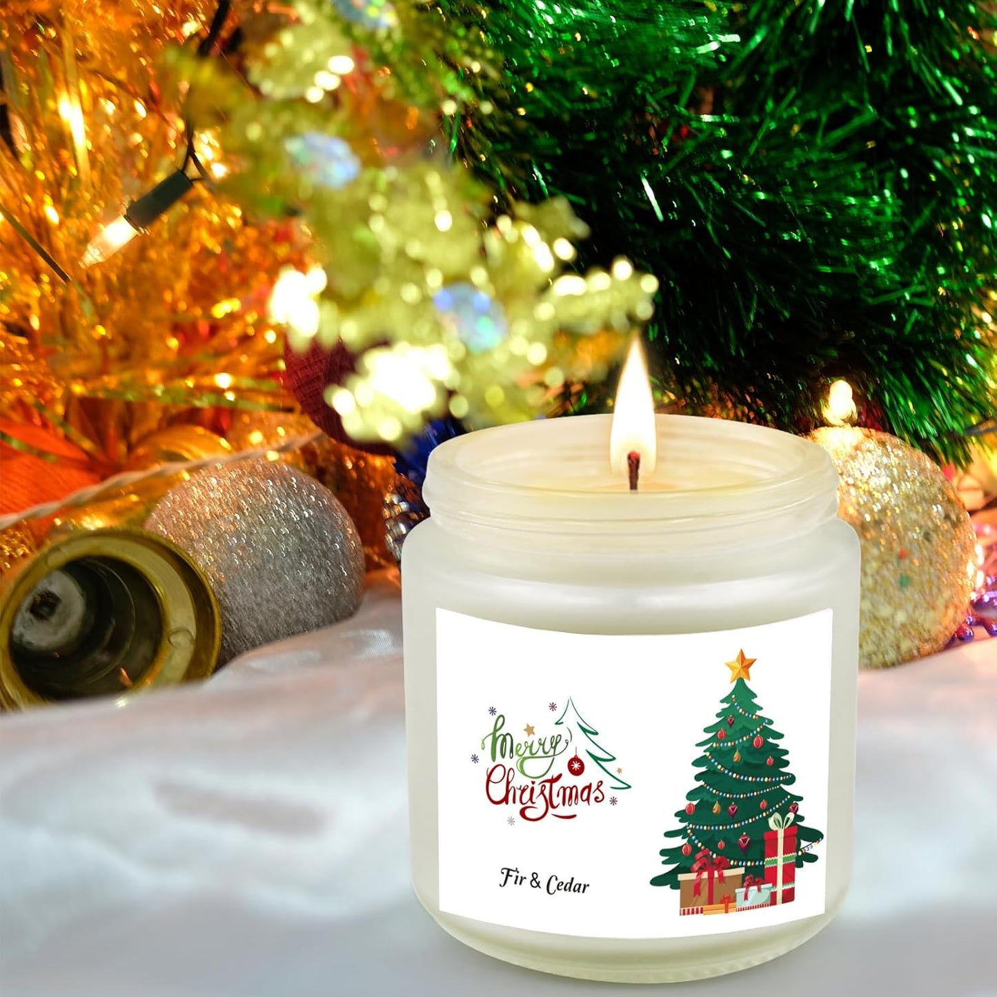 6 Pack Holiday Soy Wax Scented Candles | Christmas Jar Candle Gift Set