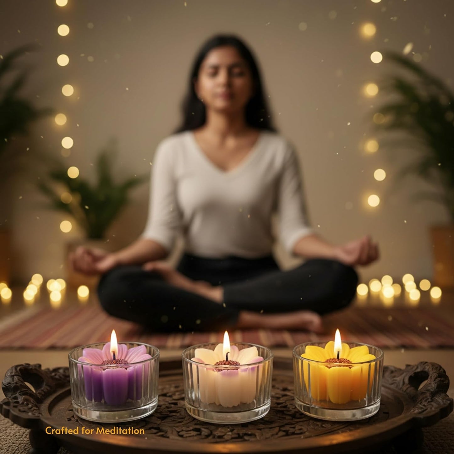 Lumos Aromēa by Artkart | Luxury Triplet Candles | 80 Hr Burn | 140g | 100% Soy Wax | Non-Toxic, Memorable Gift (Triplet)