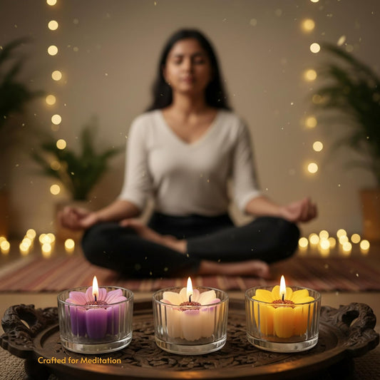 Lumos Aromēa by Artkart | Luxury Triplet Candles | 80 Hr Burn | 140g | 100% Soy Wax | Non-Toxic, Memorable Gift (Triplet)