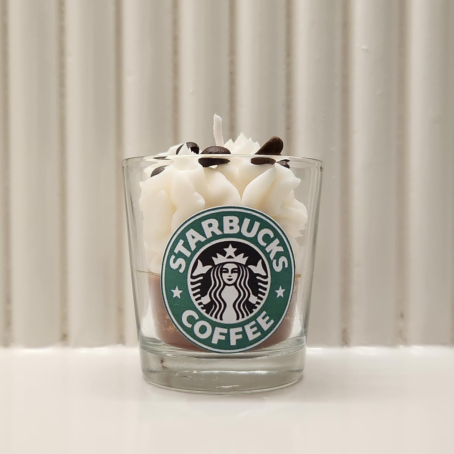 Decorative Whipped Star Bucks Coffee Scented Candle, Rich Aromatic Coffee Fragrance Candles for Home, Aromatherapy & Gifting | Valentines & Festive Gift, Non Toxic, Vegan - 50 Grams