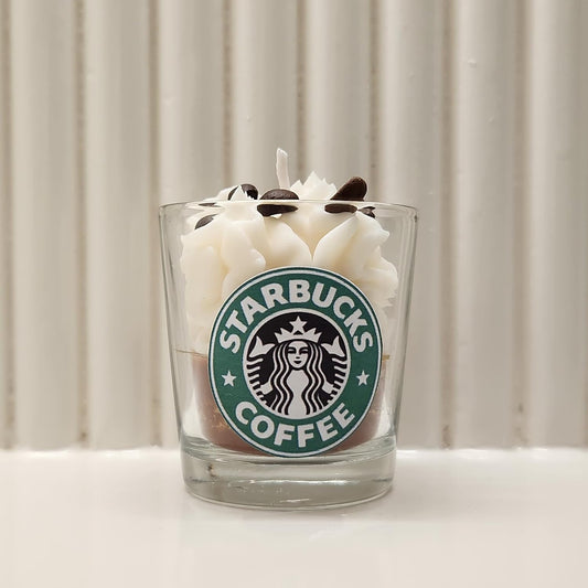 Decorative Whipped Star Bucks Coffee Scented Candle, Rich Aromatic Coffee Fragrance Candles for Home, Aromatherapy & Gifting | Valentines & Festive Gift, Non Toxic, Vegan - 50 Grams