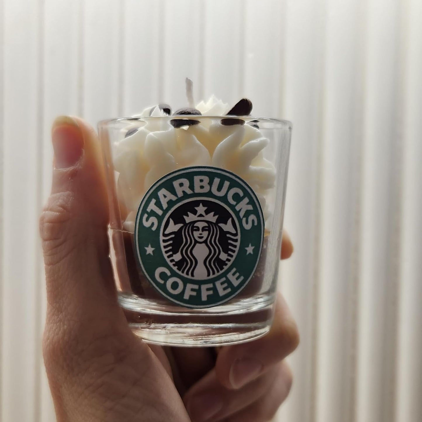 Decorative Whipped Star Bucks Coffee Scented Candle, Rich Aromatic Coffee Fragrance Candles for Home, Aromatherapy & Gifting | Valentines & Festive Gift, Non Toxic, Vegan - 50 Grams