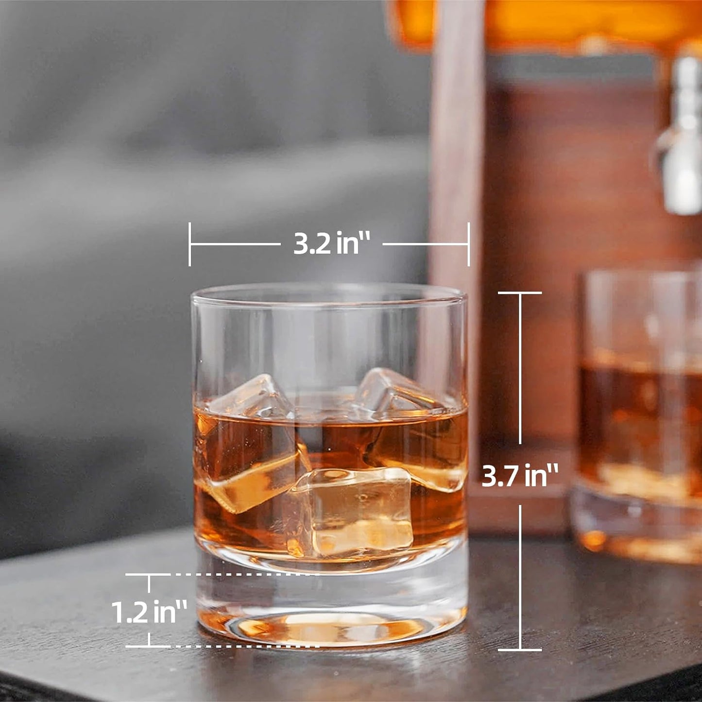 Whiskey Decanter Sets for Men, 1250ml Decanter Set with 2 Whiskey Glasses, Ideal Bourbon Gifts for Men