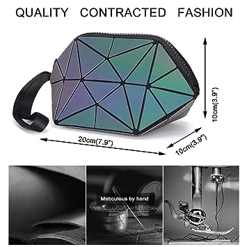 Luminous Purse  Holographic Reflective Bag Women Handbags Reflective Purse Mini purse Geometric bag Flash Light Purse Clutch Bag