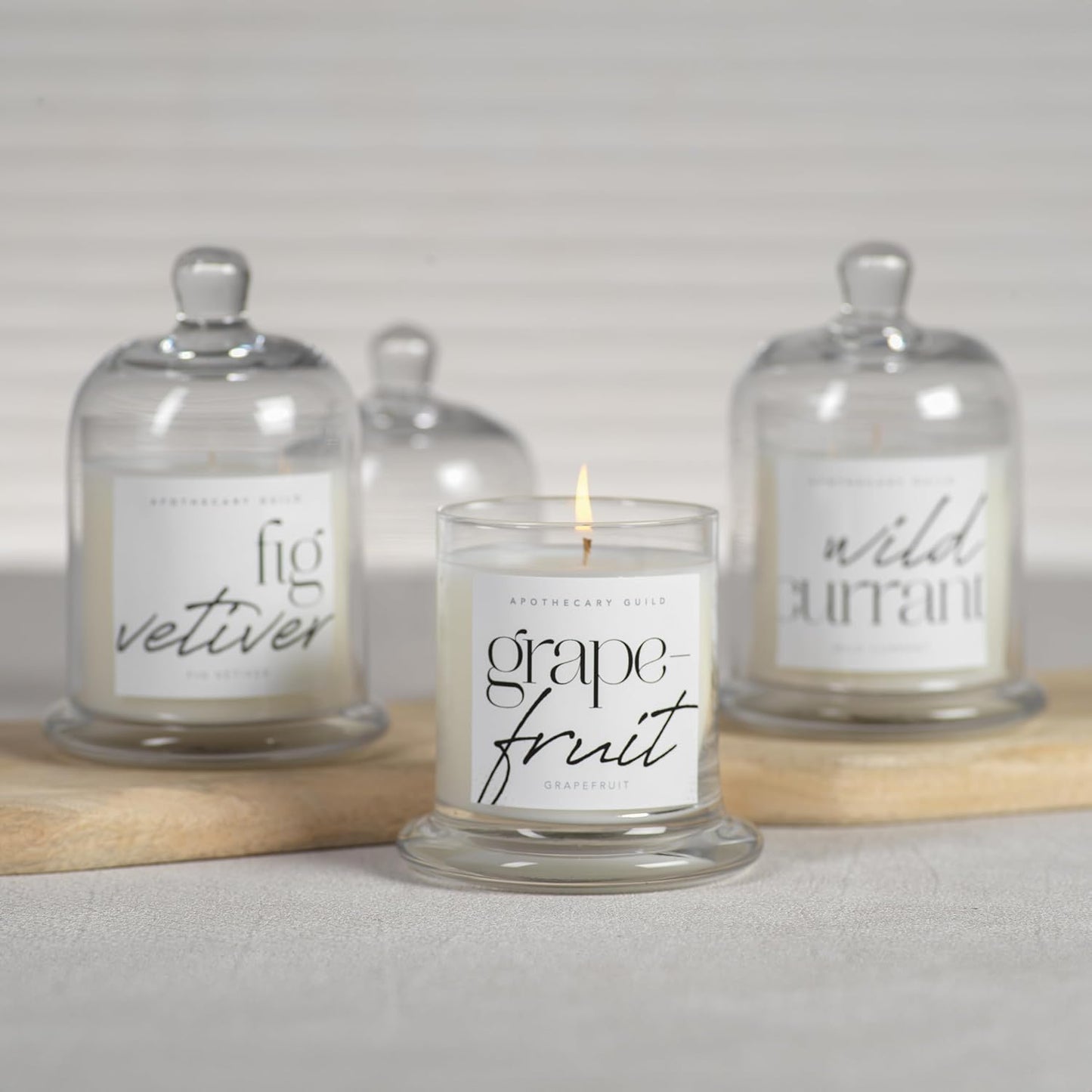 Scented Jar Candle with Glass Cloche, 10.19 oz