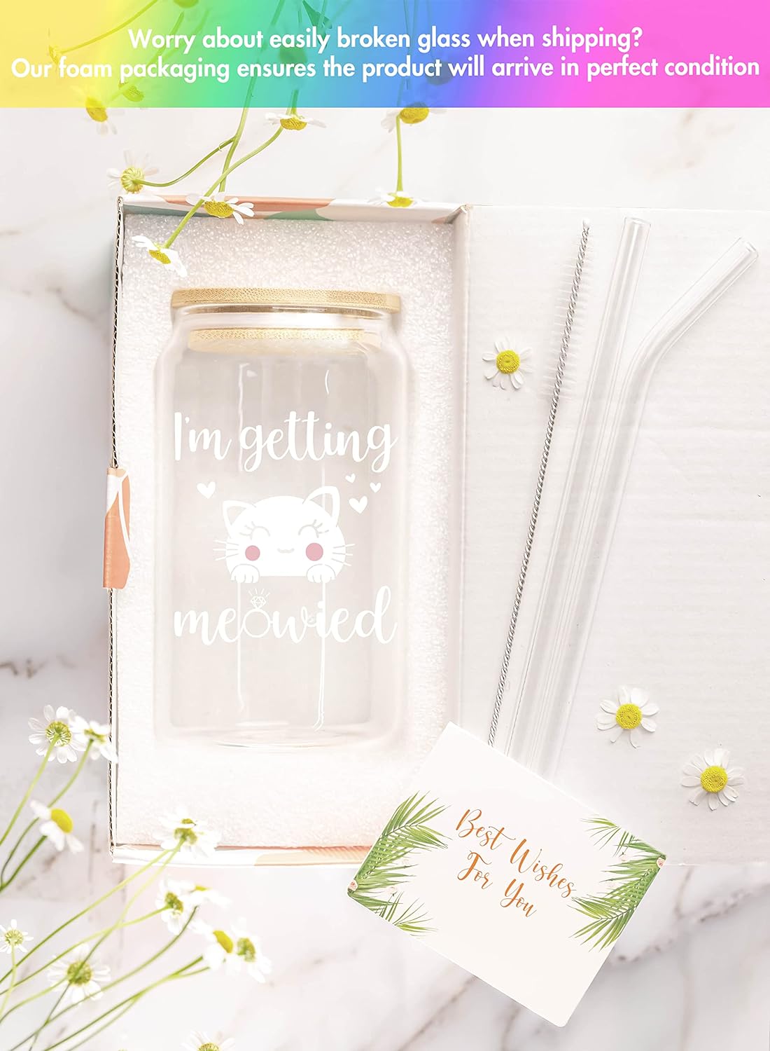 Bridal Shower Gifts - Wedding Gifts For Bride - Bride To Be, Bachelorette Gifts, Engagement Gifts For Women - Bride Gifts For Bride To Be, Fiancee, Wifey, Her - 16 Oz Coffee Glass