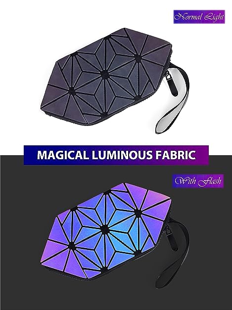 Luminous Purse  Holographic Reflective Bag Women Handbags Reflective Purse Mini purse Geometric bag Flash Light Purse Clutch Bag