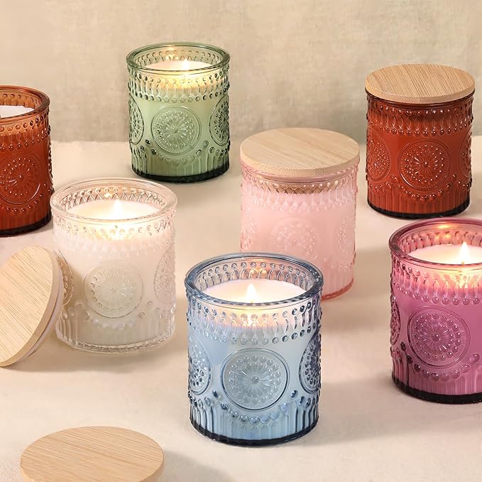 Clear Candle Jar 7.5oz with Lid | Reusable Glass Container for Candle Making