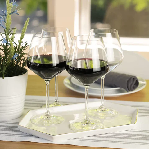 Style Burgundy Wine Glasses