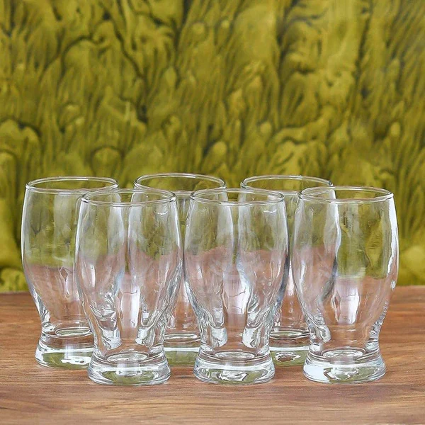 Crystal clear transparent glass sets | lemon round shape glass water glass-305ml